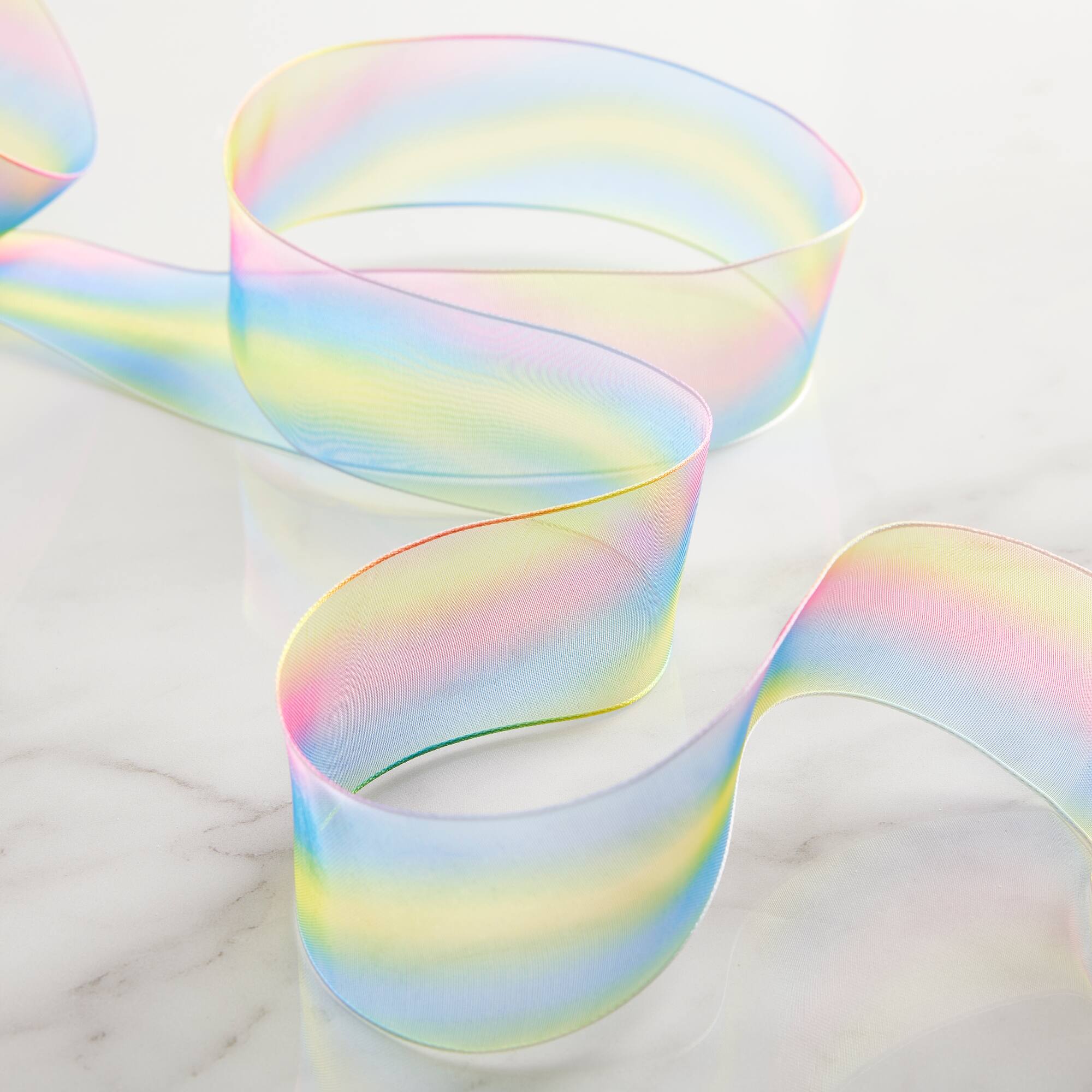 1.5" x 3yd. Rainbow Wired Sheer Ribbon by Celebrate It® Classic